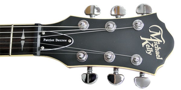 Michael Kelly Guitars / Ele Gtr Patriot Decree Open Pore Trans Red ebonyFB Slim Bod画像5