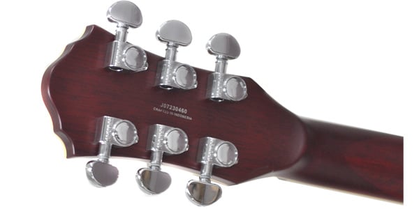 Michael Kelly Guitars / Ele Gtr Patriot Decree Open Pore Trans Red ebonyFB Slim Bod画像6