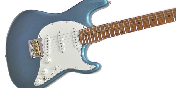 MUSICMAN / Cutlass SSS Trem Piezo Hunter Hayes Tahoe Blue Figured Roast画像2