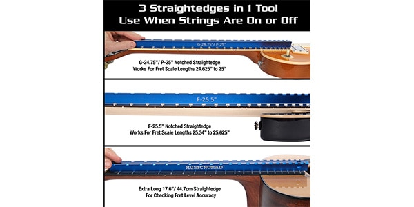 MUSIC NOMAD ( ミュージックノマド )  / MN821-Tri-Beam 3 ‘n 1 Dual Notched Straightedge画像5