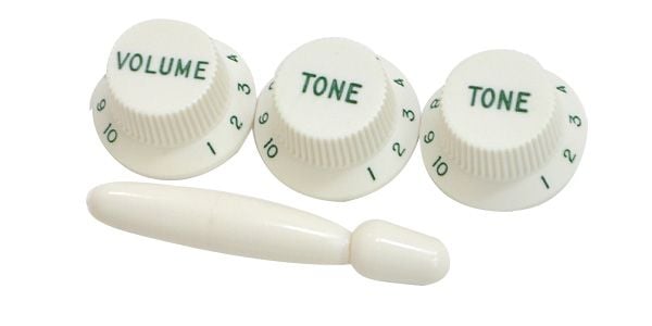 MONTREUX/62 Strat Nylon Knob set new (green letters) [1418]