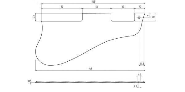 MONTREUX / 59 355 Pickguard Plain [389] 画像2