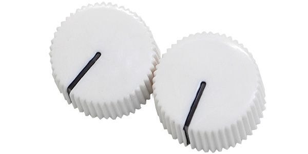 MONTREUX/Fender Amp style knob white (2) [8282]