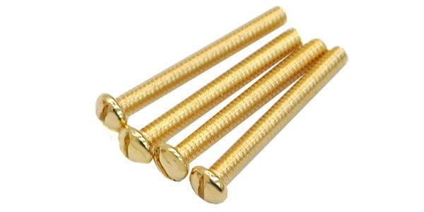 MONTREUX / HB P/U height screws slotted head short inch Gold (4) 画像2