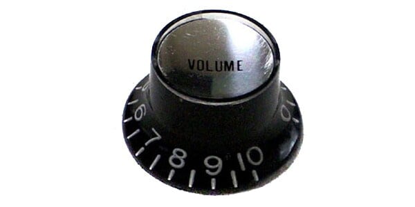 MONTREUX/Metric Reflector Knob Volume BK (Silver Top)