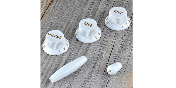 MONTREUX / 55 Strat Knob set new (gold letters) [9540]