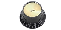 MONTREUX Inch Reflector Knob Tone Black (Gold Top) [9688]