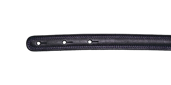 MOODY STRAPS ( ムーディーストラップ )  / 2.5" 3 STAR LEATHER BACKED STRAP - Black/Purple & 3 STARS画像4