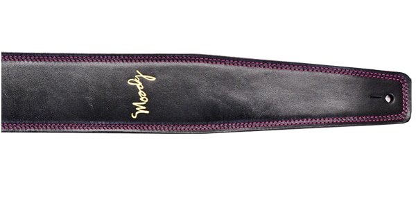 MOODY STRAPS ( ムーディーストラップ )  / Leather&Leather 2.5" Long Black/Pink画像2