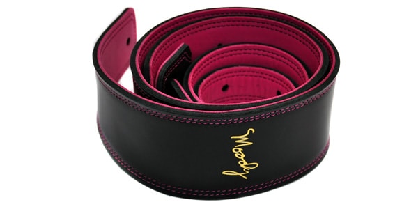 MOODY STRAPS ( ムーディーストラップ )  / Leather&Leather 2.5" Long Black/Pink画像4