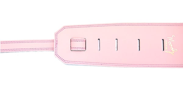 MOODY STRAPS ( ムーディーストラップ )  / Leather&Suede 4" Standard Sakura/Pink, Pink stitch, GD logo画像3