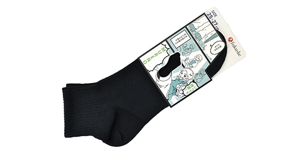 MURENO / Short Plain Socks, Charcoal, Size 25–27 cm