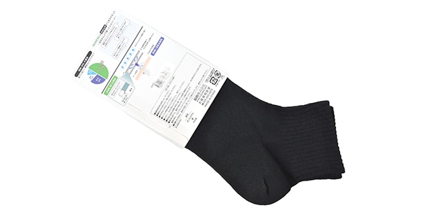 MURENO / Short Plain Socks, Charcoal, Size 25–27 cm画像2