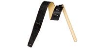 MOODY STRAPS 2.5&quot; Distressed Leather Backed Strap - Black/Cream Standard