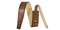 MOODY STRAPS 2.5&quot; Distressed Leather Backed Strap - Brown/Cream Standard