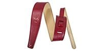 MOODY STRAPS 2.5&quot; Distressed Leather Backed Strap - Red/Cream　Standard