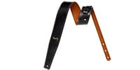 MOODY STRAPS Leather&amp;Suede2.5&quot; Long Black/Tobacco