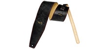 MOODY STRAPS 4&quot; Distressed Leather Backed Strap - Black/Cream Standard