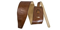 MOODY STRAPS 4&quot; Distressed Leather Backed Strap - Brown/Cream Standard