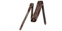 MOODY STRAPS 1&quot; SHEEPSKIN GUITAR STRAP STANDARD - BROWN/BROWN