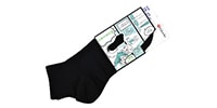 MURENO / Short Plain Socks, Black, Size 25–27 cm