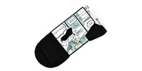 MURENO / Diamond Links Half-Length Socks, Size 25–27 cm, Black