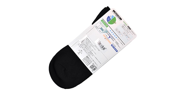 MURENO / Diamond Links Half-Length Socks, Size 25–27 cm, Black画像2