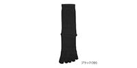 MURENO / Pseudo-Rib Five-Toe Half-Length Socks, Size 25–27 cm, Black