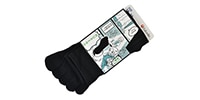 MURENO / Pseudo-Rib Five-Toe Half Socks, Size 25–27 cm, Charcoal
