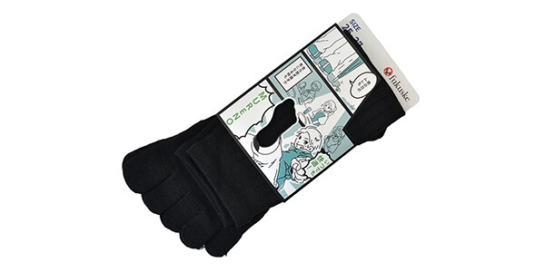 MURENO / Pseudo-Rib Five-Toe Half Socks, Size 25–27 cm, Charcoal