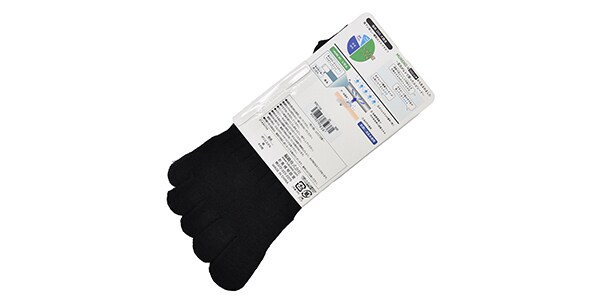 MURENO / Pseudo-Rib Five-Toe Half Socks, Size 25–27 cm, Charcoal画像2
