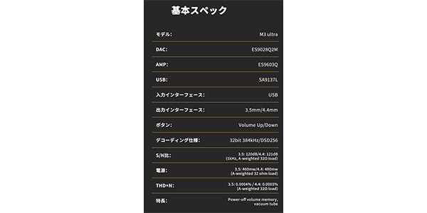 MUSE HiFi ( ミューズハイファイ )  / M3 Ultra 真空管搭載 ポータブルDACアンプ画像11