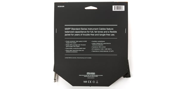 MXR / DCIS10R STANDARD INSTRUMENT CABLE-RIGHT ANGLE-10 FEET画像5