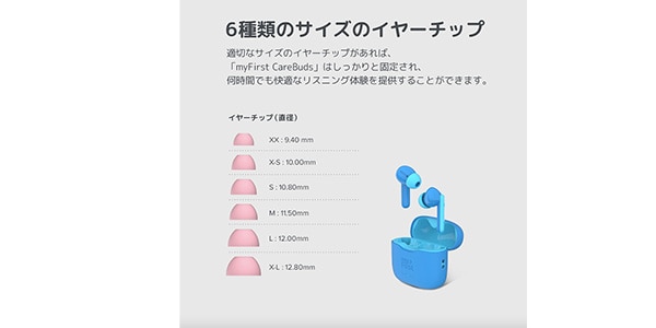 myFirst ( マイファースト )  / CareBuds Blue 子供用ワイヤレスイヤホン FH8505SA-BE01画像12