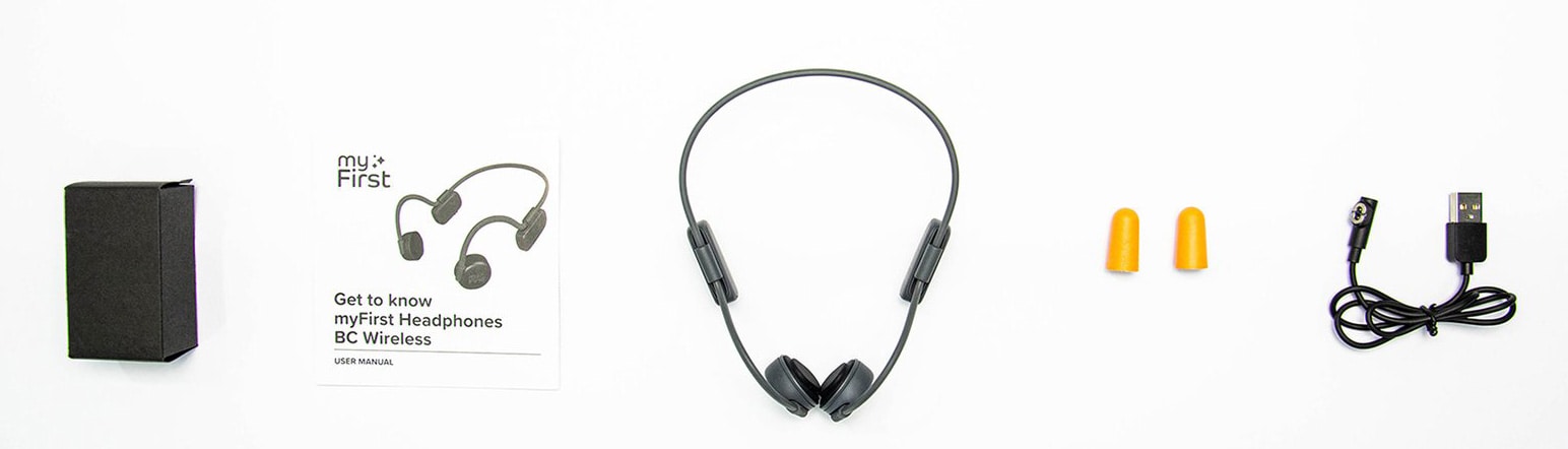 Myfirst マイファースト Wireless Gn01 グレー 子供用 Bluetooth 骨伝導イヤホン 送料無料 サウンドハウス