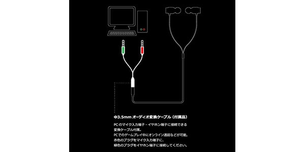 NAGAOKA / P907GAMING ゲーミングイヤホン画像3