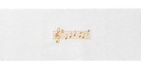 NAKANO / CO120KOPWG Piano Key Cover, Musical Notes, White Gold