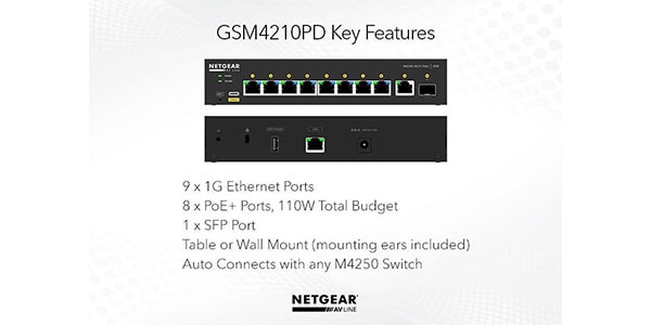 NETGEAR ( ネットギアー )  / ProAV対応 M4250-9G1F-PoE+ (GSM4210PD)画像2