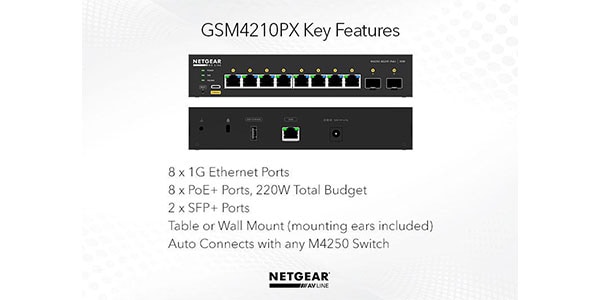 NETGEAR ( ネットギアー )  / ProAV対応 M4250-8G2XF-PoE+ (GSM4210PX)画像2