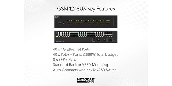 NETGEAR ( ネットギアー )  / ProAV対応 M4250-40G8XF-PoE++ (GSM4248UX)画像6