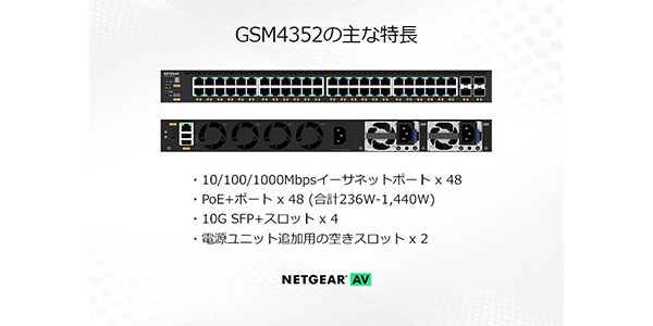 NETGEAR ( ネットギアー )  / ProAV対応 M4350シリーズ (GSM4352)画像5