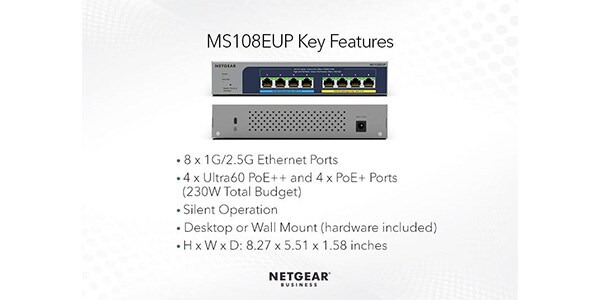 NETGEAR / MS108EUP-100JPS画像2