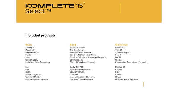 Native Instruments / Komplete 15 Select Beats 簡易パッケージ版画像3