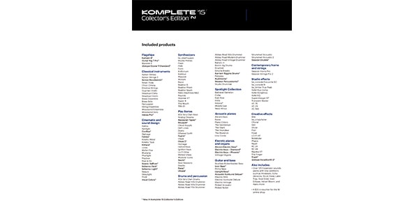 Native Instruments / Komplete 15 Collectors Edition Update 簡易パッケージ版画像4
