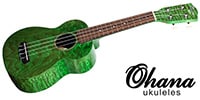 Ohana ukuleles SK-15W Green