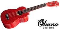 Ohana ukuleles / SK-15W Red