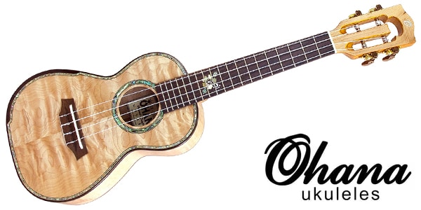 Ohana ukuleles ( オハナウクレレ )  / CK-450QEL 【ソリッド・キルテッドユーカリプタス、コンサート】