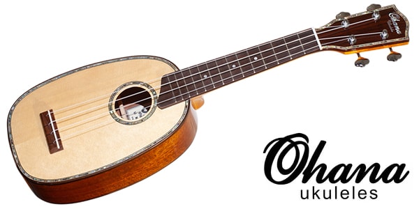 Ohana ukuleles ( オハナウクレレ ) / PK-70G 【スプルース&マホガニー、パイナップル型、ソプラノ】