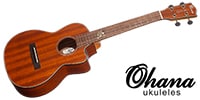 Ohana ukuleles / TK-25CE CL　【シンシア・リン、マホガニー、テナー・サイズ】