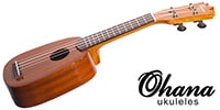 Ohana ukuleles / TTPK-25G　【ソプラニッシモ・サイズ、パイナップル・シェイプ】